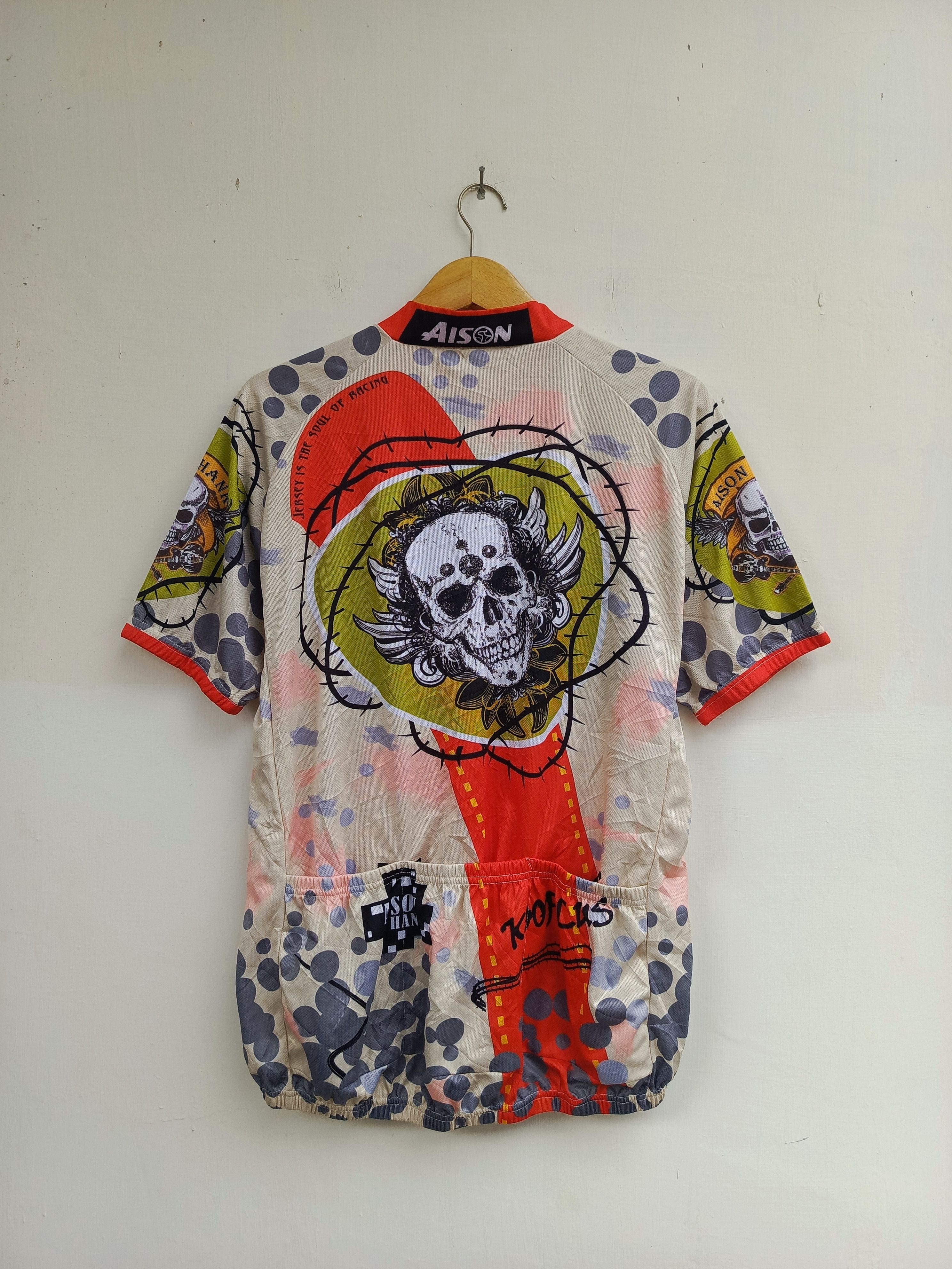 Other Rare Aison Hank Skull Bike Jersey – Unique Cycling Wear Size US XXL / EU 58 / 5 - 7 Thumbnail