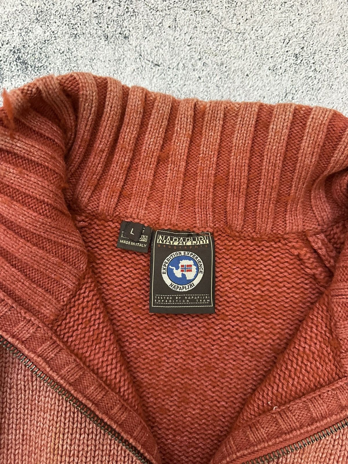 Napapijri Vintage Napapijri 1/4 Zip Heavy Knit Sweater Made in Italy Size US L / EU 52-54 / 3 - 10 Thumbnail