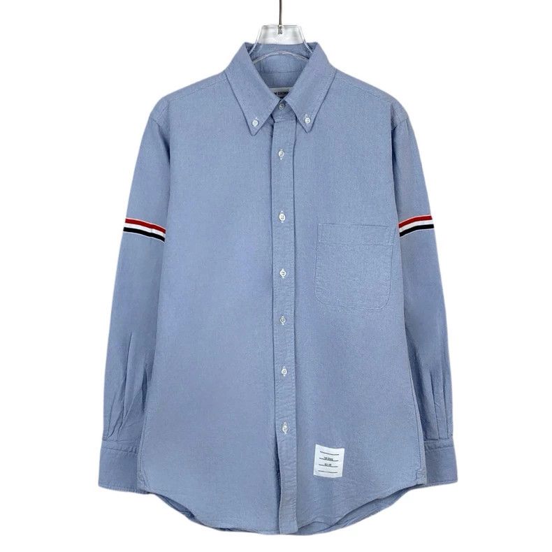 Thom Browne Thom browne Blue stripe cotton lapel single-breasted long-s Size US M / EU 48-50 / 2 - 1 Thumbnail