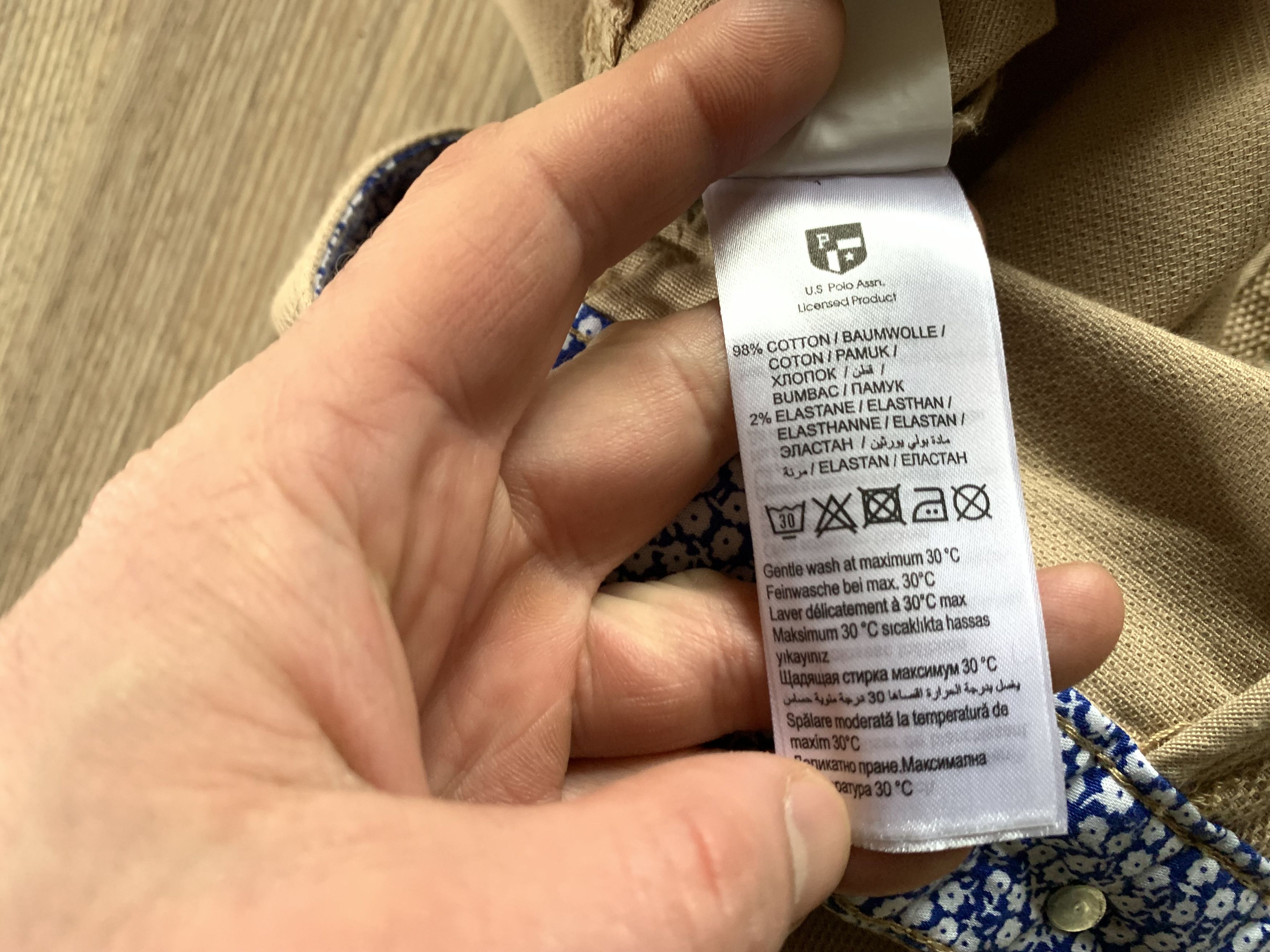 Designer × U.S. Polo Assn. U.S. Polo Assn Slim Beige Casual Pants Size US 34 / EU 50 - 10 Thumbnail