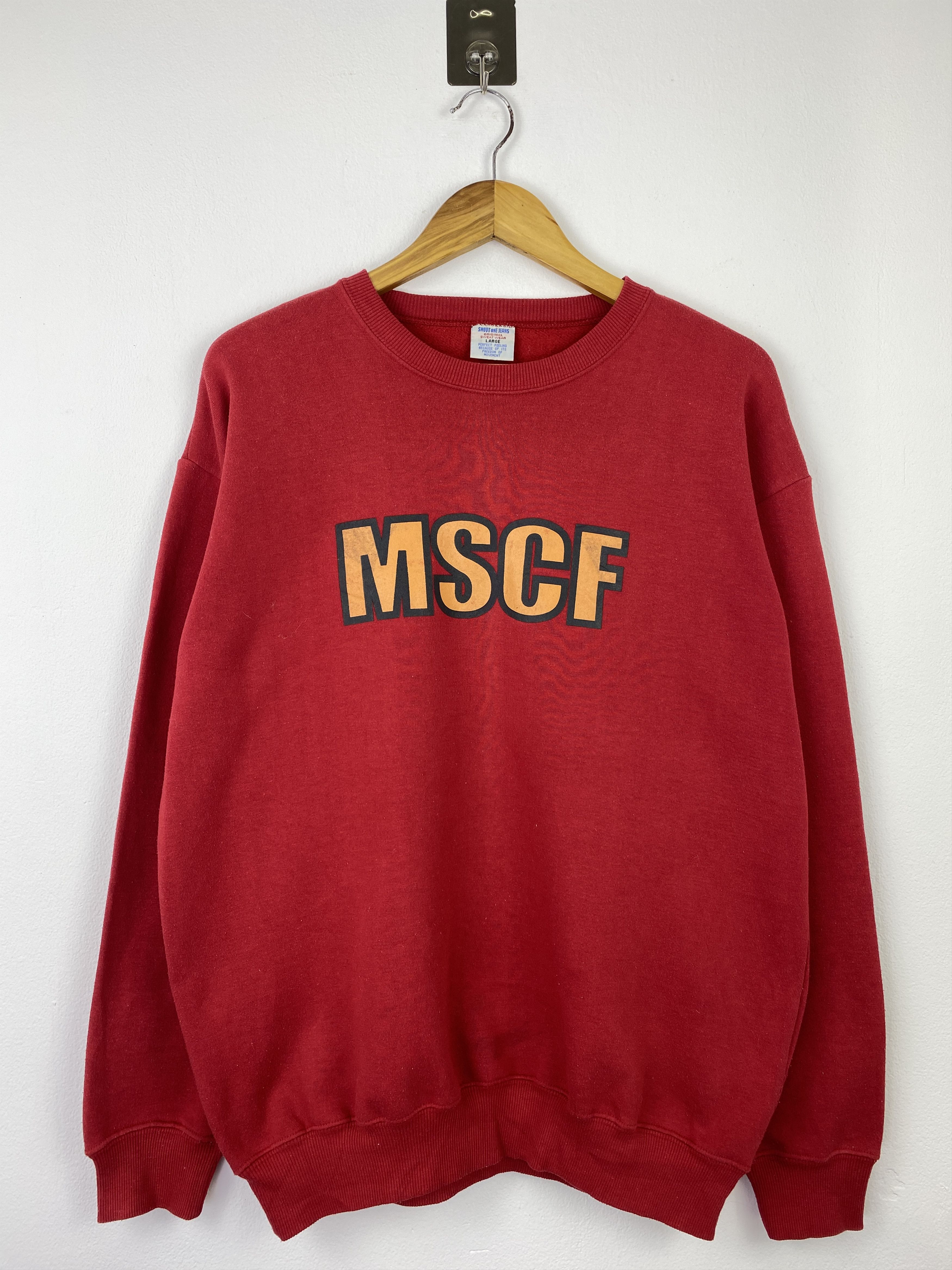 Japanese Brand Vintage MSCF Shoot One Jeans Sweatshit BP0047 Size US L / EU 52-54 / 3 - 1 Thumbnail