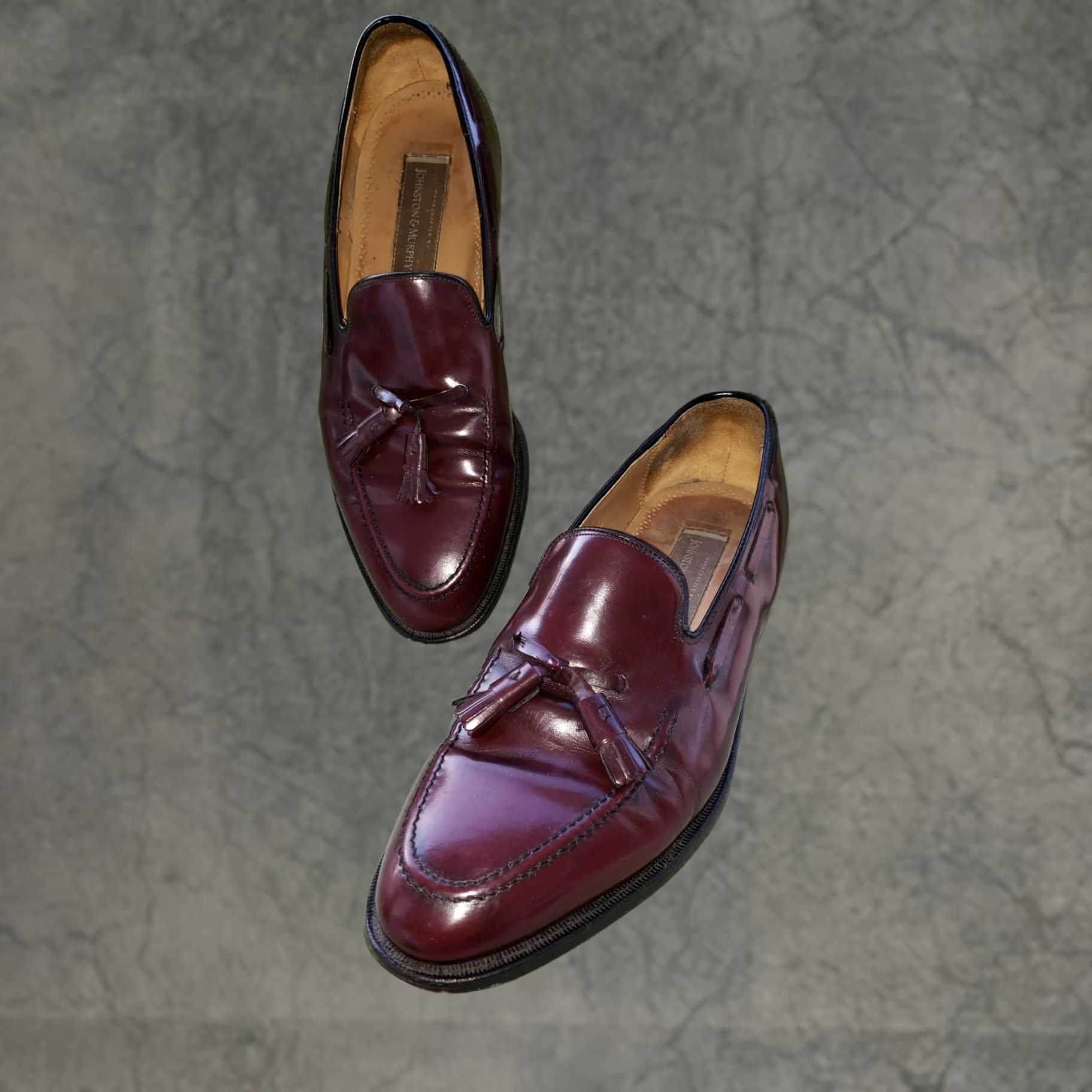 Johnston & Murphy Johnston & Murphy Men's Loafer Dress Brown Tassels Boat Lace Leather 11D/B Mens Shoes Size US 11 / EU 44 - 1 Thumbnail