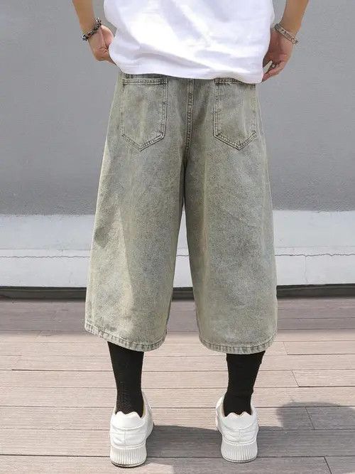 Japanese Brand × Vintage WASHED Y2K Vintage denim jorts shorts Size US 34 / EU 50 - 3 Thumbnail
