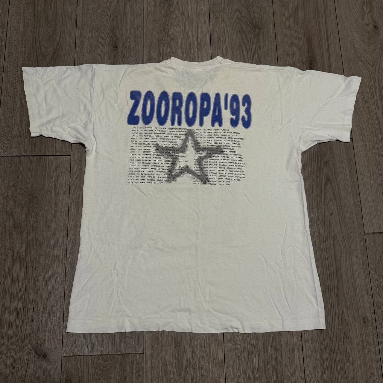 Fruit Of The Loom Men's Vintage U2 1993 Zooropa Tour T-shirt Size XL Size US XL / EU 56 / 4 - 5 Thumbnail