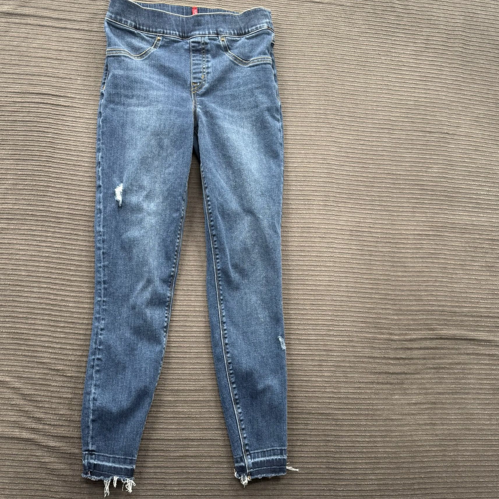 Spanx Spanx Jeans Women Small Blue Cotton Mid Rise Distressed Stretch Comfort Skinny Inseam 27 in Logo Bohemian City Hipster Vintage No Size 28" / US 6 / IT 42 - 2 Thumbnail