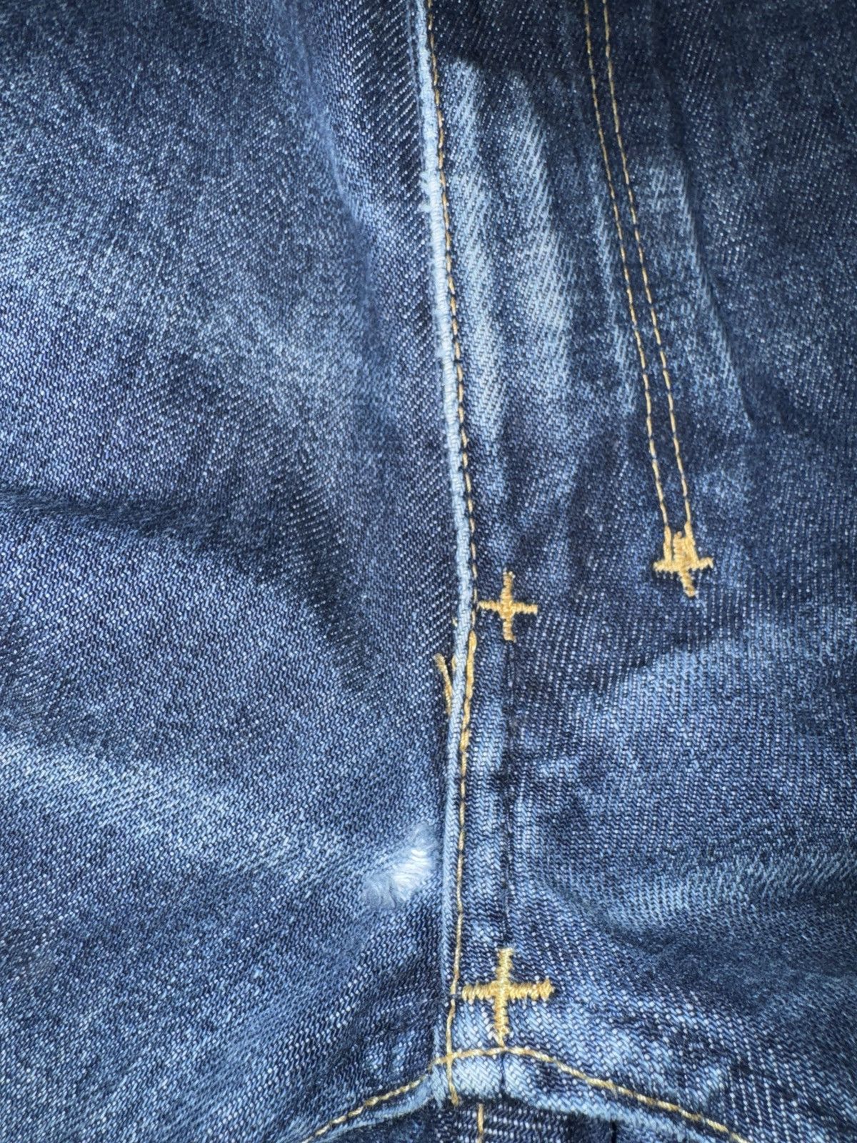 Number (N)ine Washed Dark Blue Denim Jeans Size US 31 - 10 Thumbnail