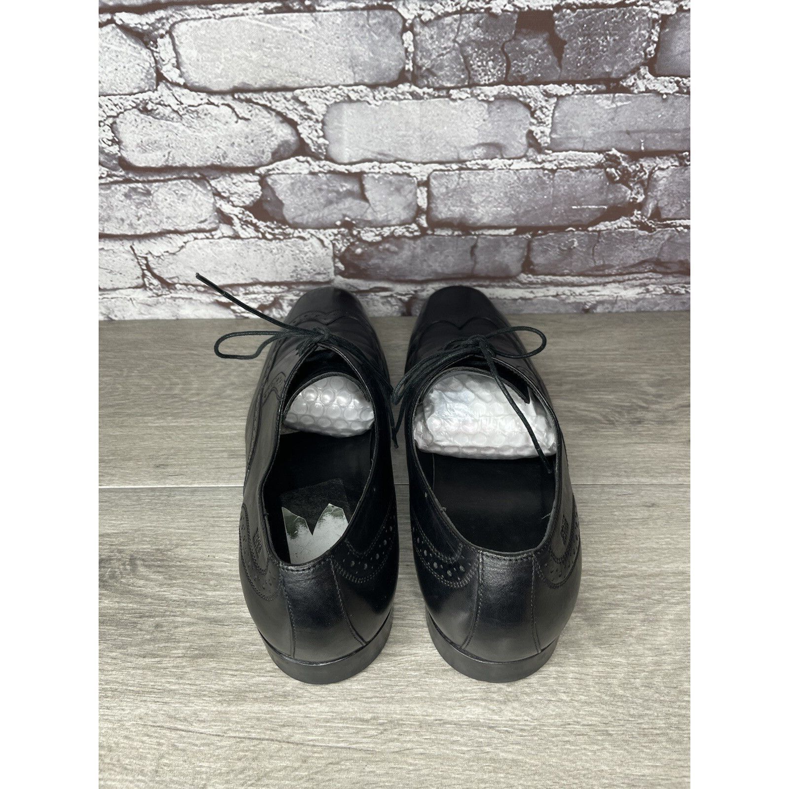 Hugo Boss Boss Hugo Boss Black Leather Wingtip Oxfords Dress Shoes Men Size US 12 / EU 45 - 5 Thumbnail
