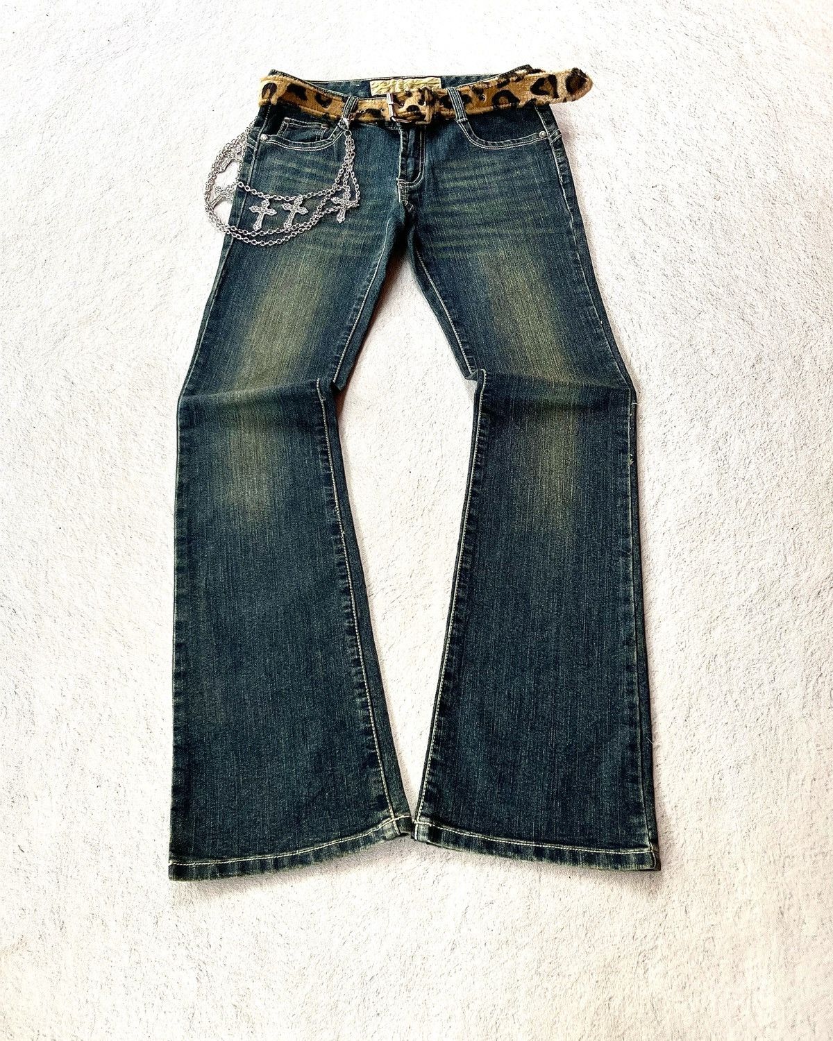 Yes'tmx Mud Wash Flare Jean