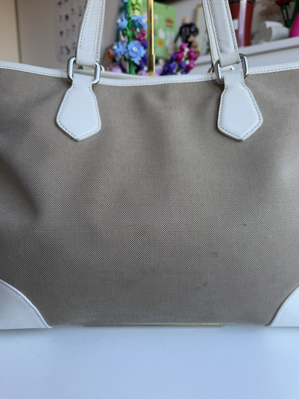 Designer × Prada Prada Jacquard logo canvas tote / shoulder bag designer y2k Size ONE SIZE - 24 Thumbnail