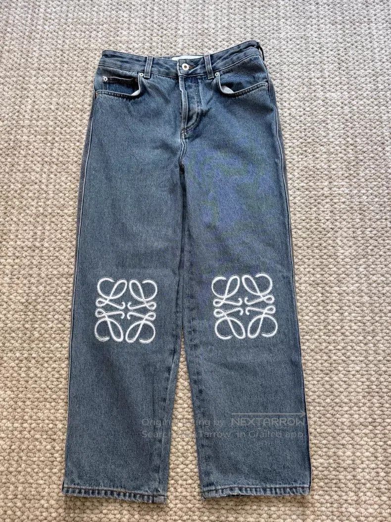Loewe Loewe Anagram Logo Embroidered Denim Capri Pants Size 24" / US 00 / IT 34 - 1 Thumbnail