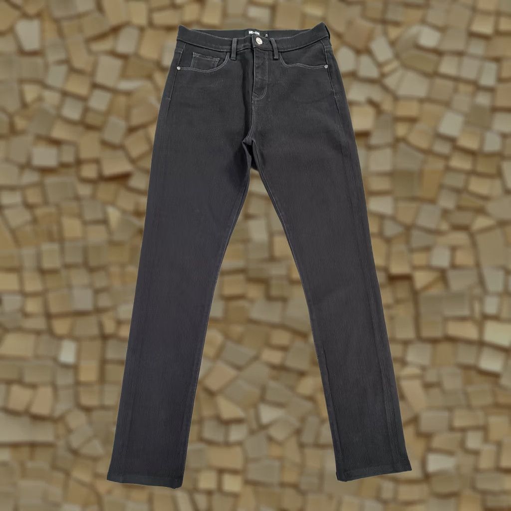 Vintage ME & EM Womens Jeans Black W28 L28 Skinny Fit High Rise Denim Stretch Zip 5-Pocket Design Modern City Designer Womens Jeans Size 28" / US 6 / IT 42 - 1 Thumbnail
