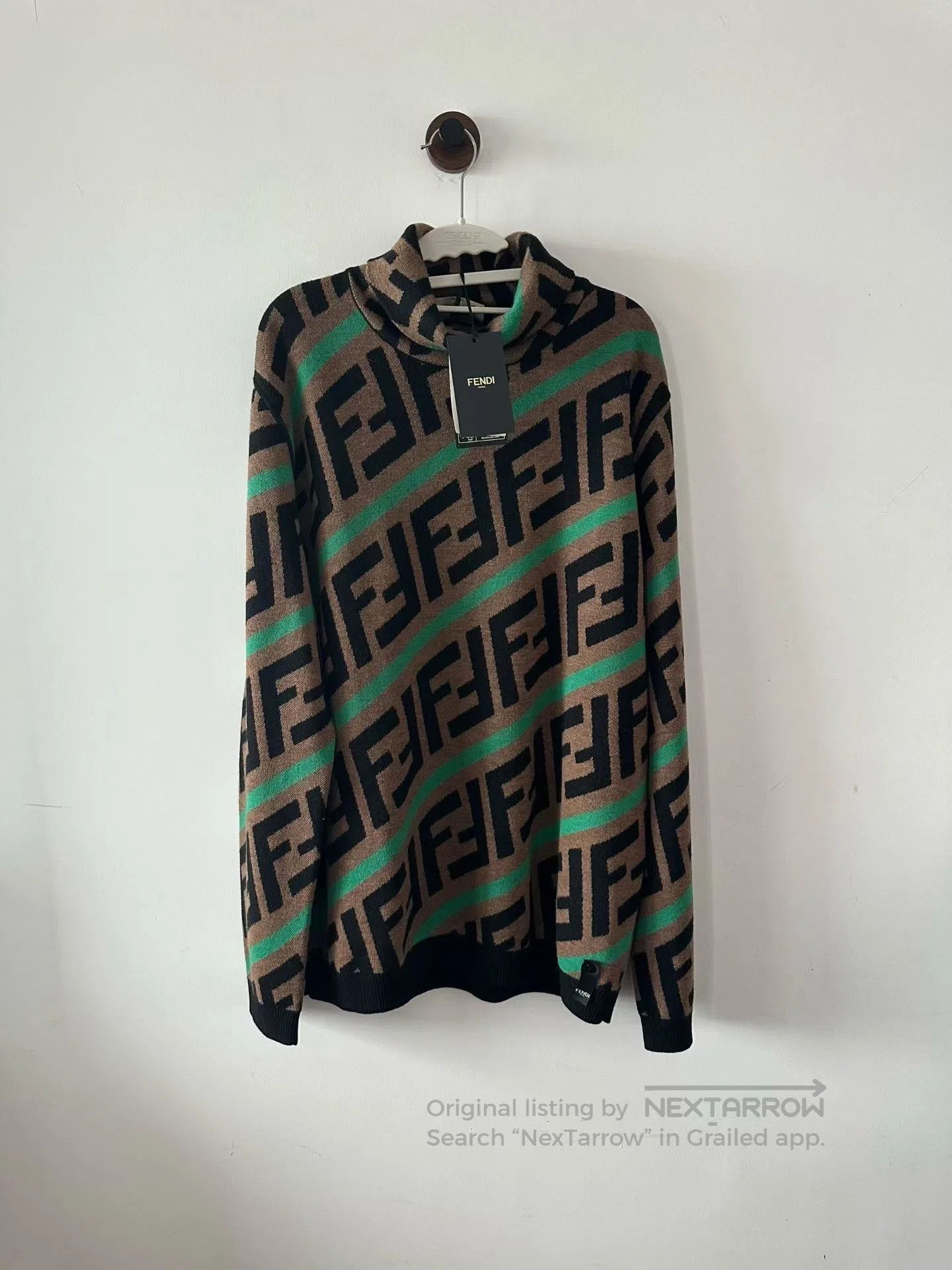 Fendi FENDI Turtleneck sweater with all-over print| Size US L / EU 52-54 / 3 - 1 Thumbnail