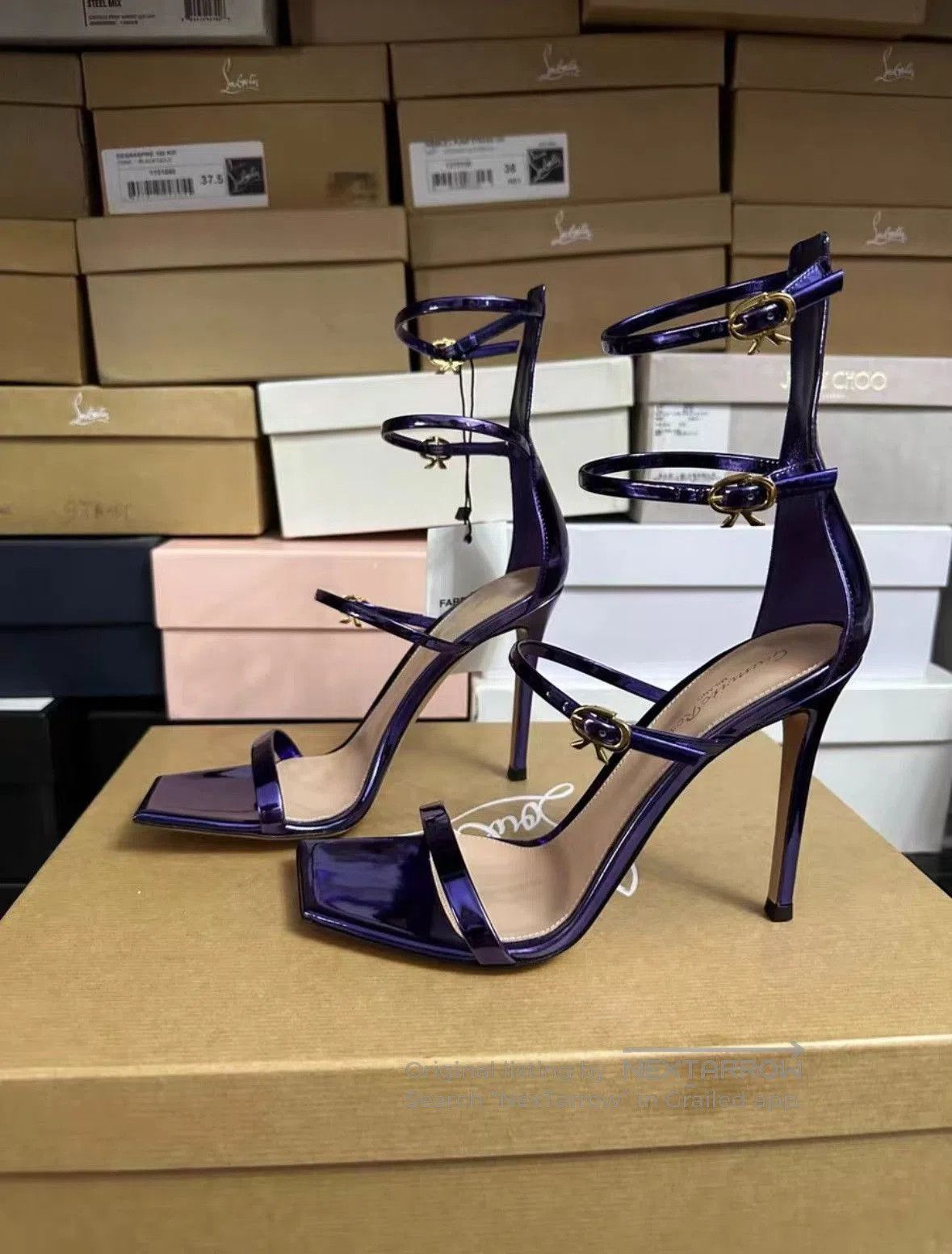Gianvito Rossi Gianvito Rossi Purple High-Heel Sandals. Size US 7 / IT 37 - 5 Thumbnail