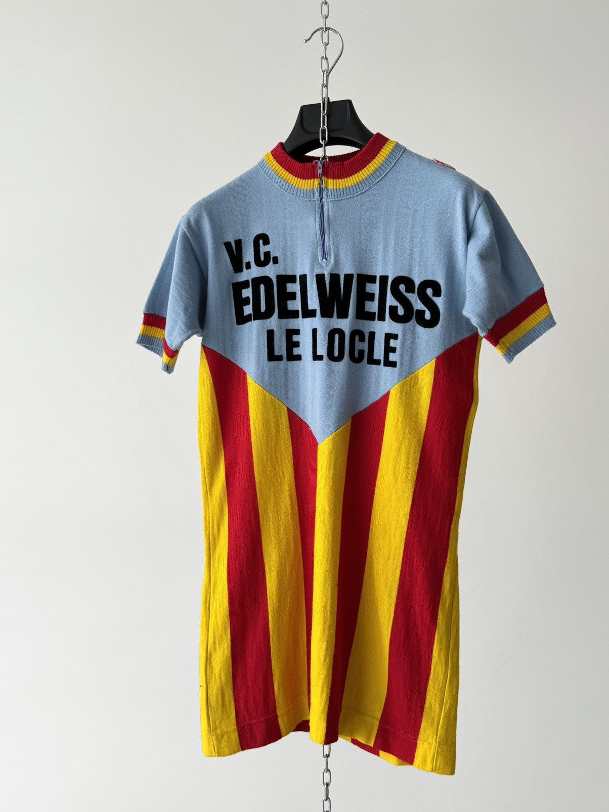 Vintage 1970s Castelli ‘Edelweiss Le Locle’ Cycling Wool Jersey Size US M / EU 48-50 / 2 - 1 Thumbnail