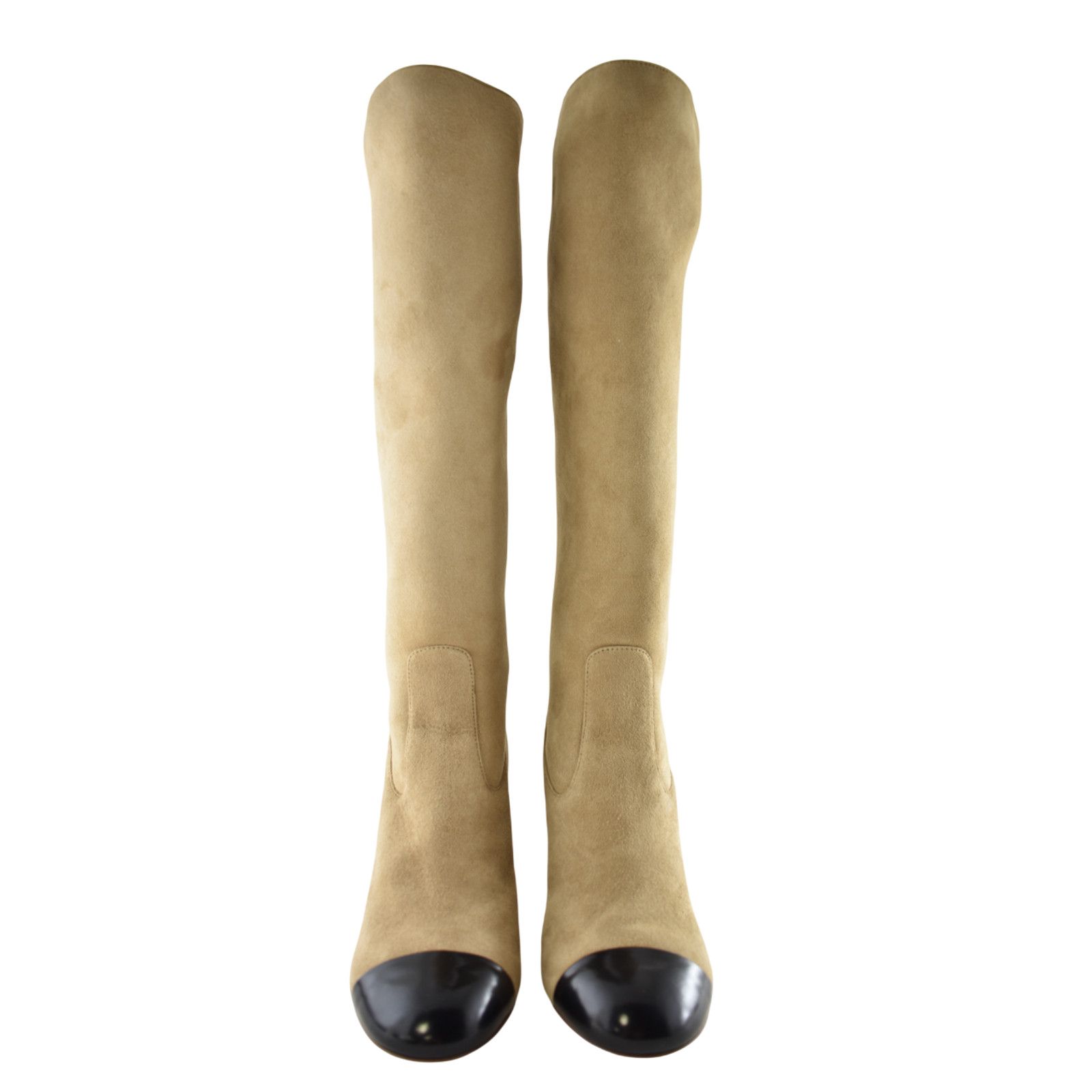 Chanel Chanel 24K Beige Suede Shearling Fur CC Logo Boots 37 Size US 6 / IT 36 - 13 Thumbnail
