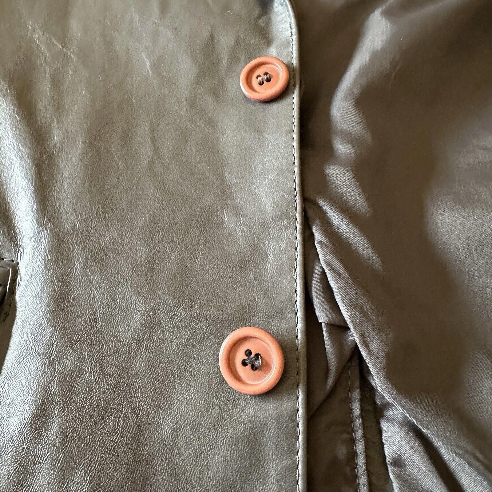 Other Vintage Saddlery Grey Mens 40 Genuine Leather Jacket Blazer Size 40R - 8 Thumbnail