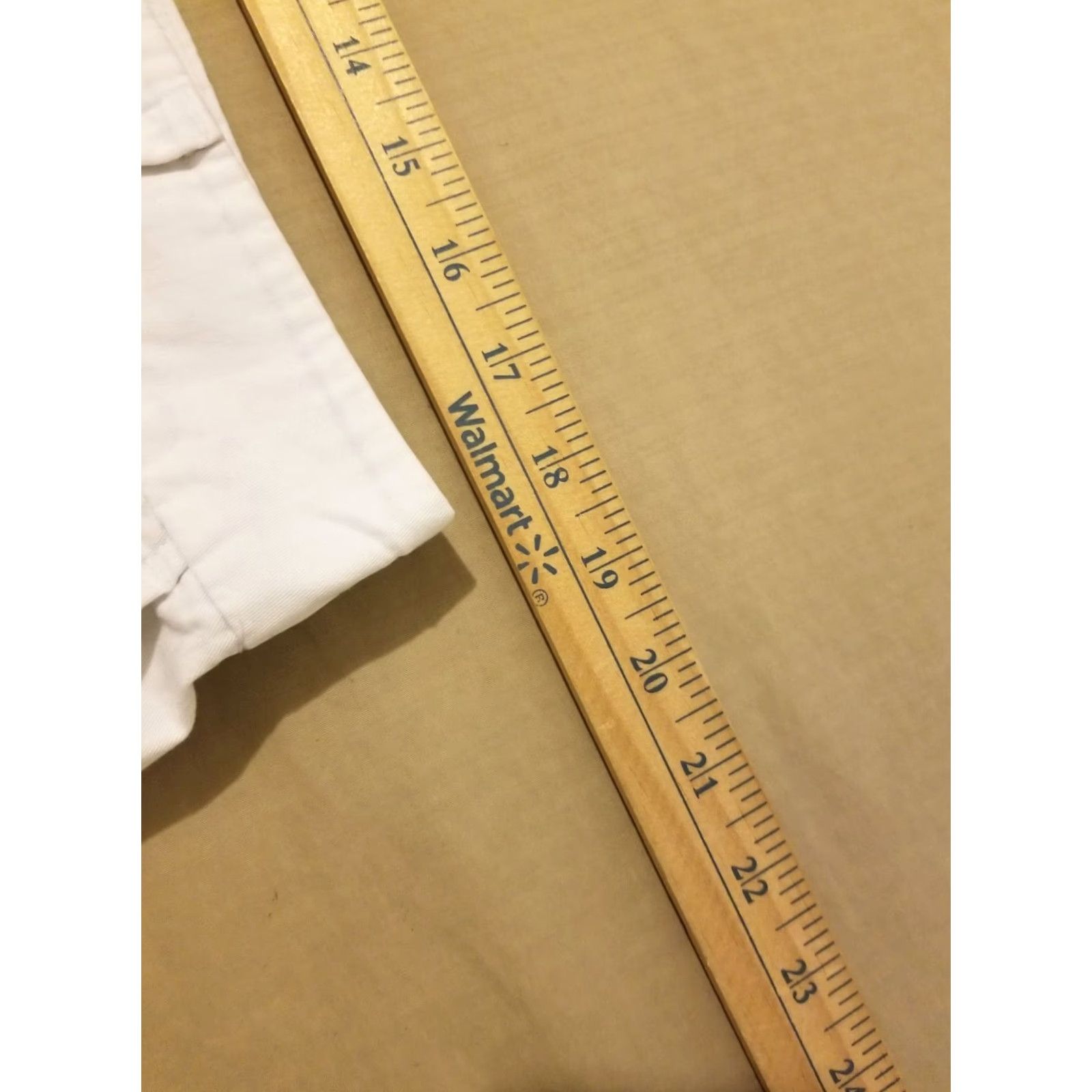 Ann Taylor Womens Ann Taylor Shorts Khaki Beige 12 Cotton Chino Regular Dress Size 34" / US 12 / IT 48 - 4 Thumbnail