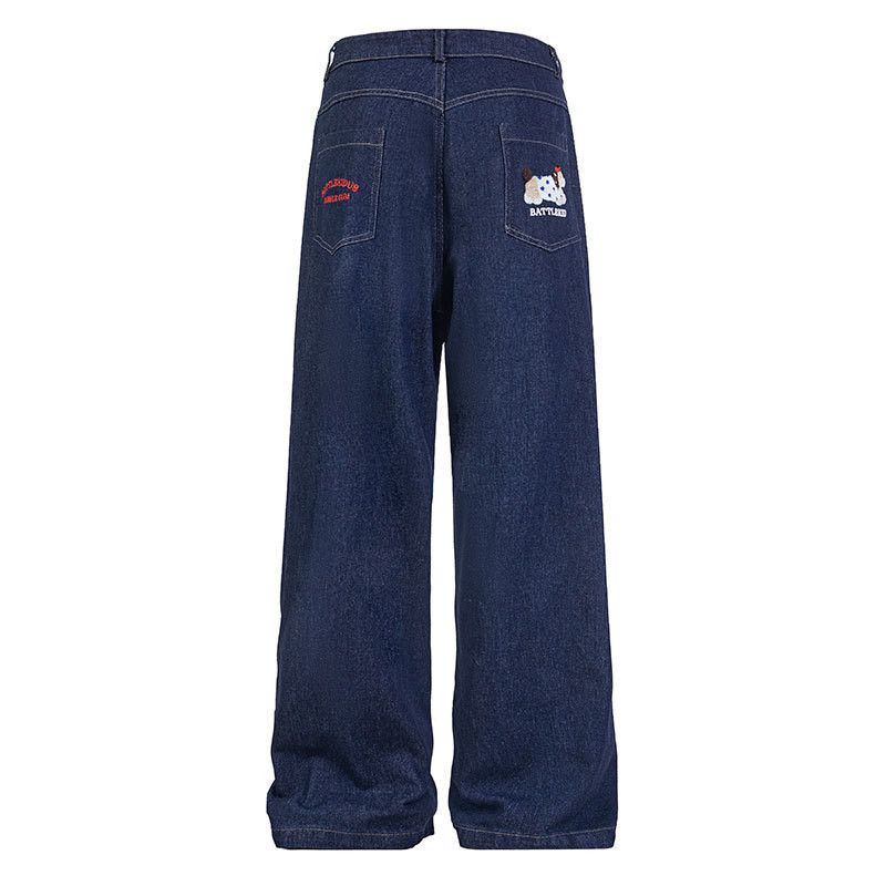 Jean American retro dachshund embroidered straight jeans for men Size US 32 / EU 48 - 2 Thumbnail
