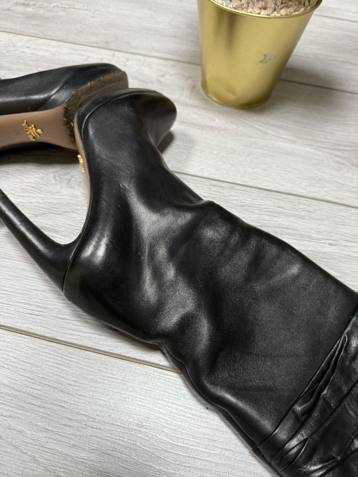 Prada Prada leather calzature donna high boots Size US 7 / IT 37 - 9 Thumbnail