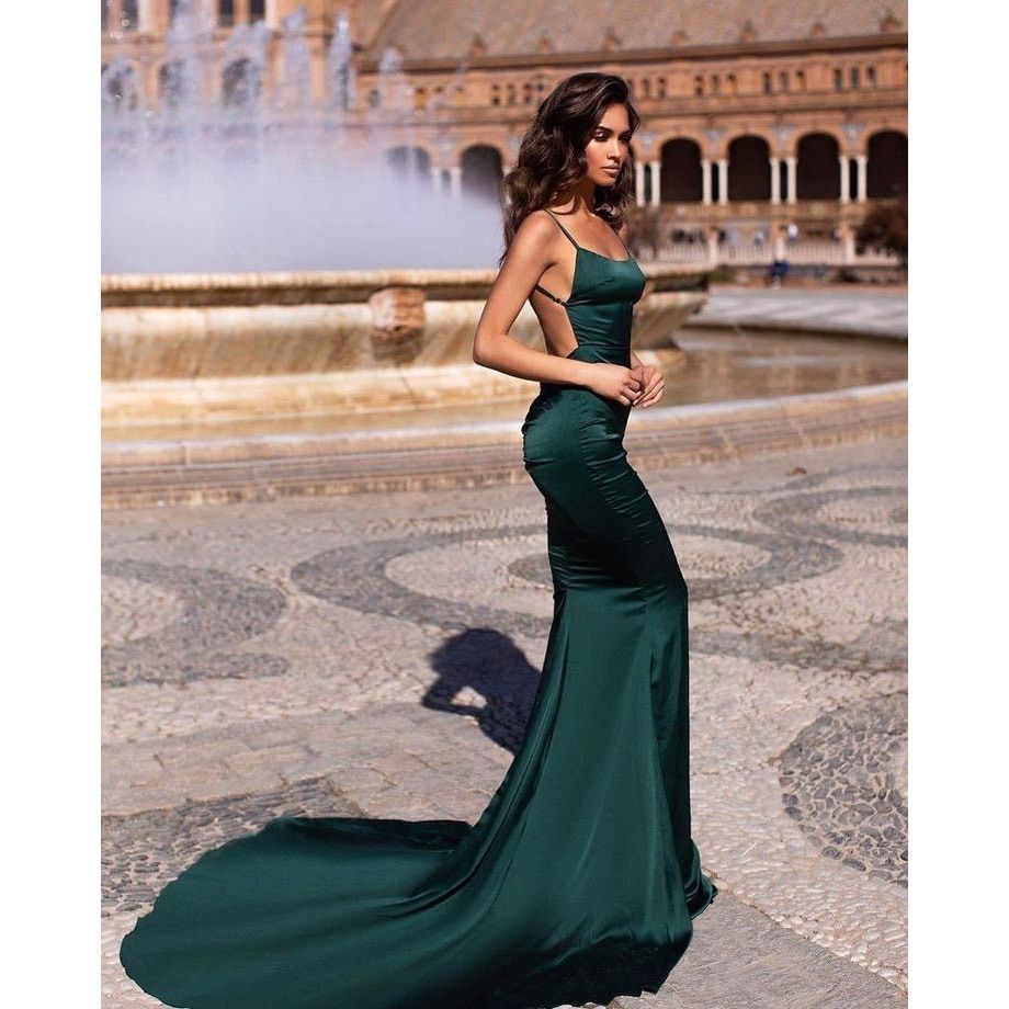 Other New Alamour the label Delara emerald maxi dress with train S Size S / US 4 / IT 40 - 1 Thumbnail