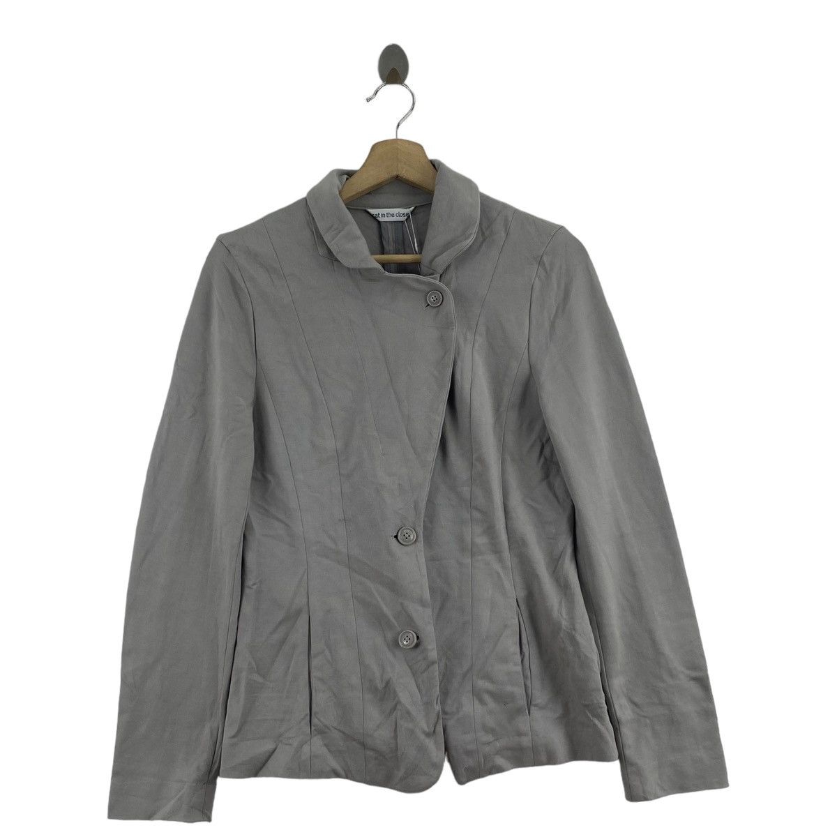 Japanese Brand EAT In The CLOSET Japanese Brand Plain Grey Coat Size S / US 4 / IT 40 - 1 Thumbnail