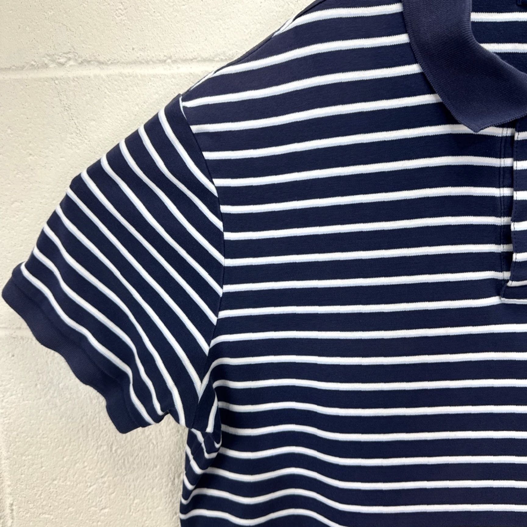 Polo Ralph Lauren VINTAGE Polo Ralph Lauren Men's Polo Shirt Short Sleeve Striped Navy White Slim Fit Casual Size US M / EU 48-50 / 2 - 4 Thumbnail