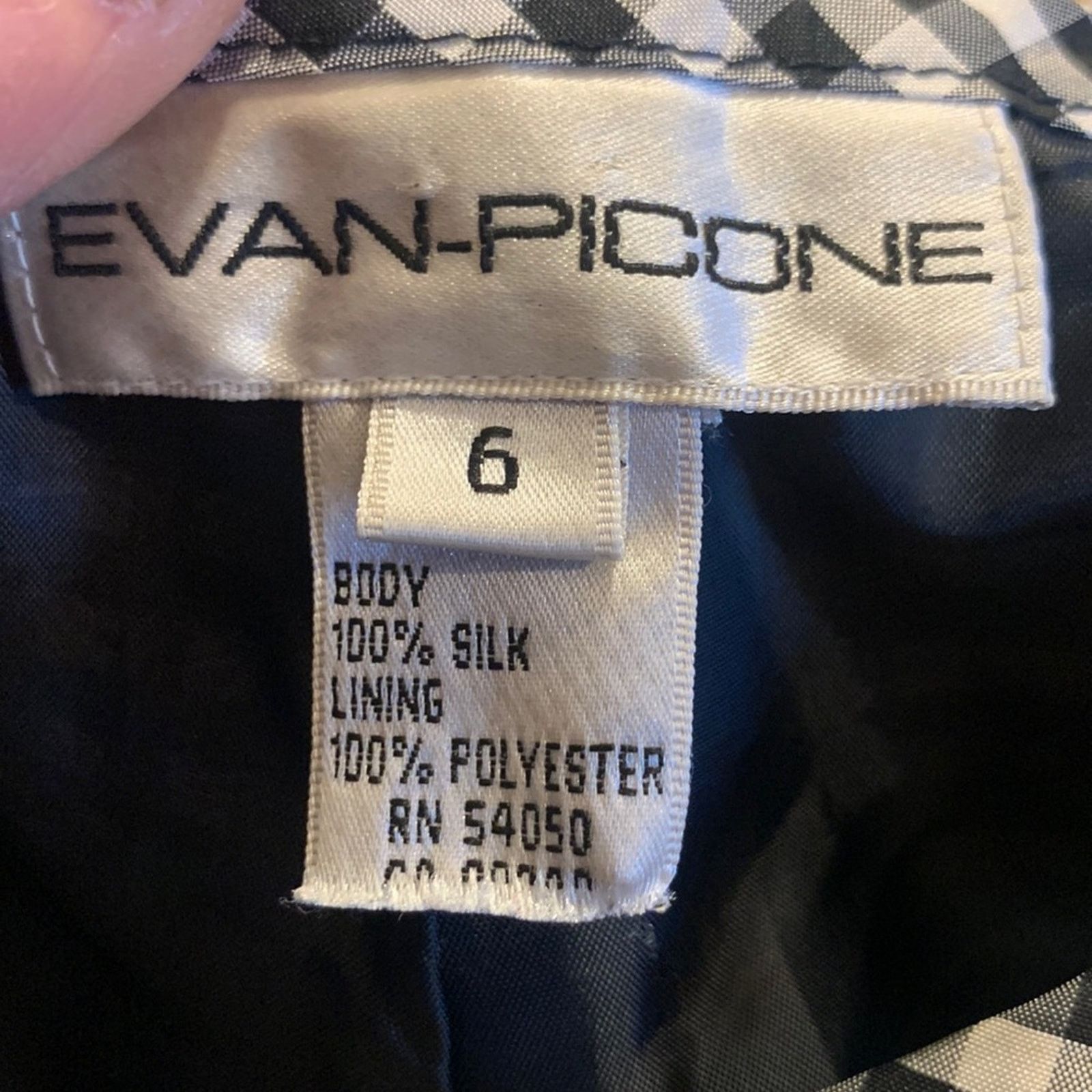 Evan Picone 90’s Evan-Picone black&white gingham check silk lined pants Size 28" / US 6 / IT 42 - 6 Thumbnail