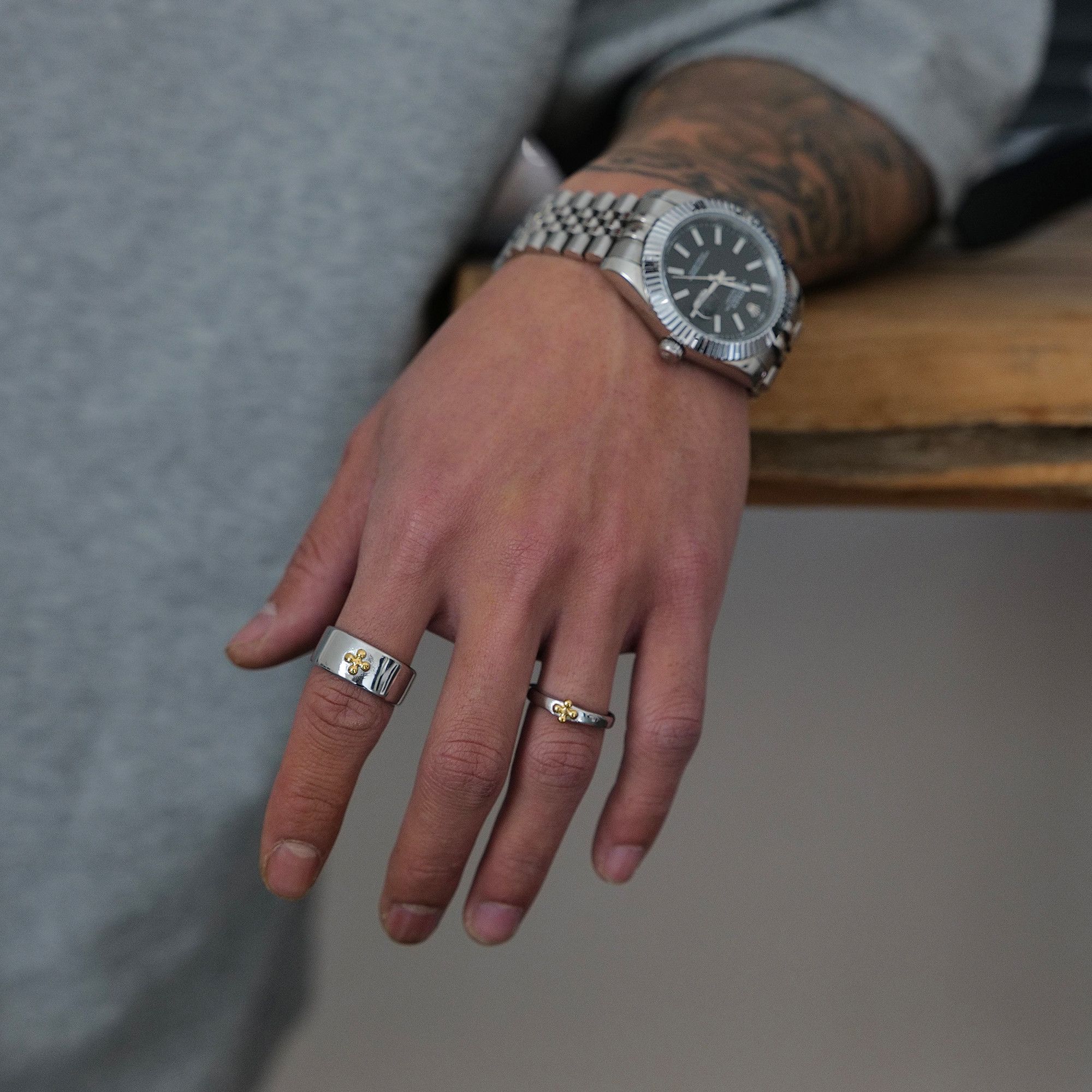 Jewelry Hip-hop Jewelry Rings Open Size Chrome Ring (Size 7-13) Size ONE SIZE - 1 Thumbnail