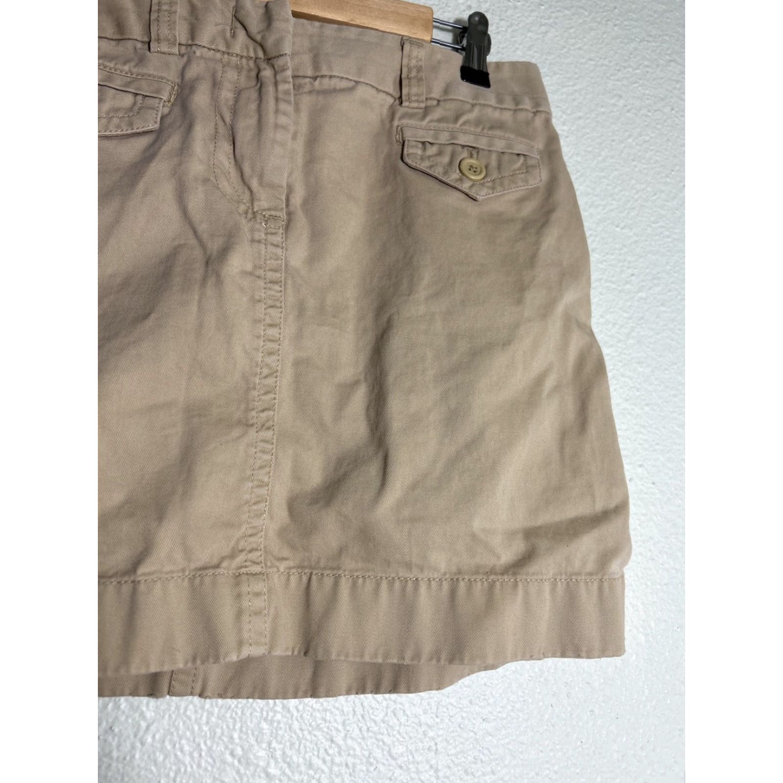 J.Crew J.CREW Skirt Women Regular Size 10 Beige Cotton Mini Short 32x16 Flaw Clasp Missing Size 32" / US 10 / IT 46 - 3 Thumbnail