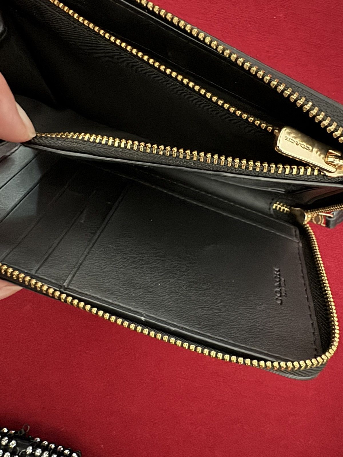 Coach Coach Medium ID Zip Around Wallet black Size ONE SIZE - 4 Thumbnail