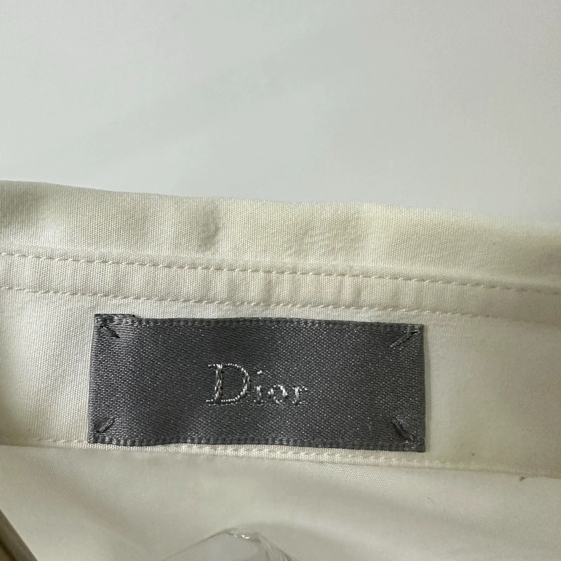 Dior Dior White Camellia Embroidered Logo Shirt 37 Size US XS / EU 42 / 0 - 5 Thumbnail