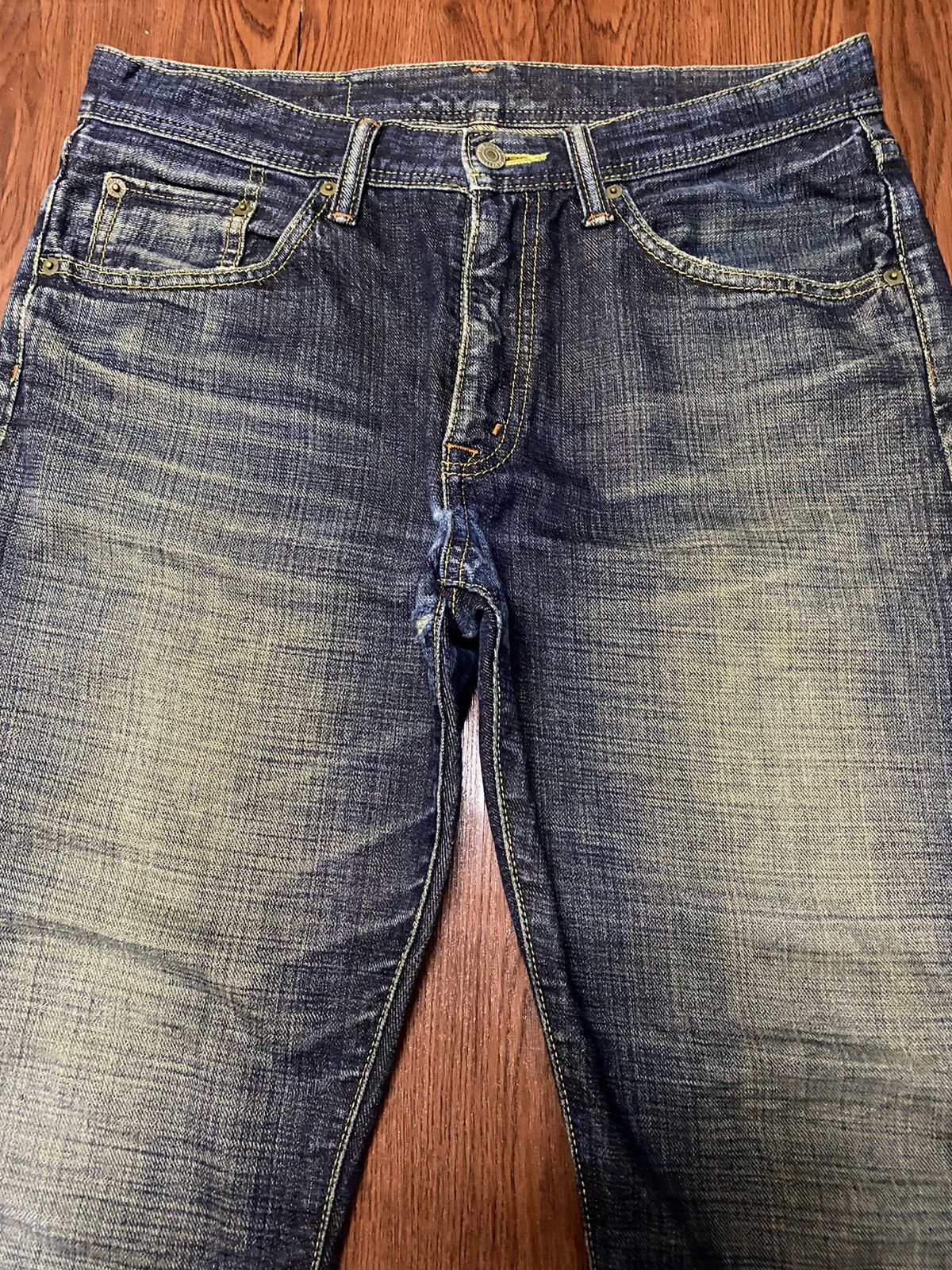 Japanese Brand Vintage Japanese Brand Blues Faded Loose Denim Jeans Size US 33 - 3 Thumbnail