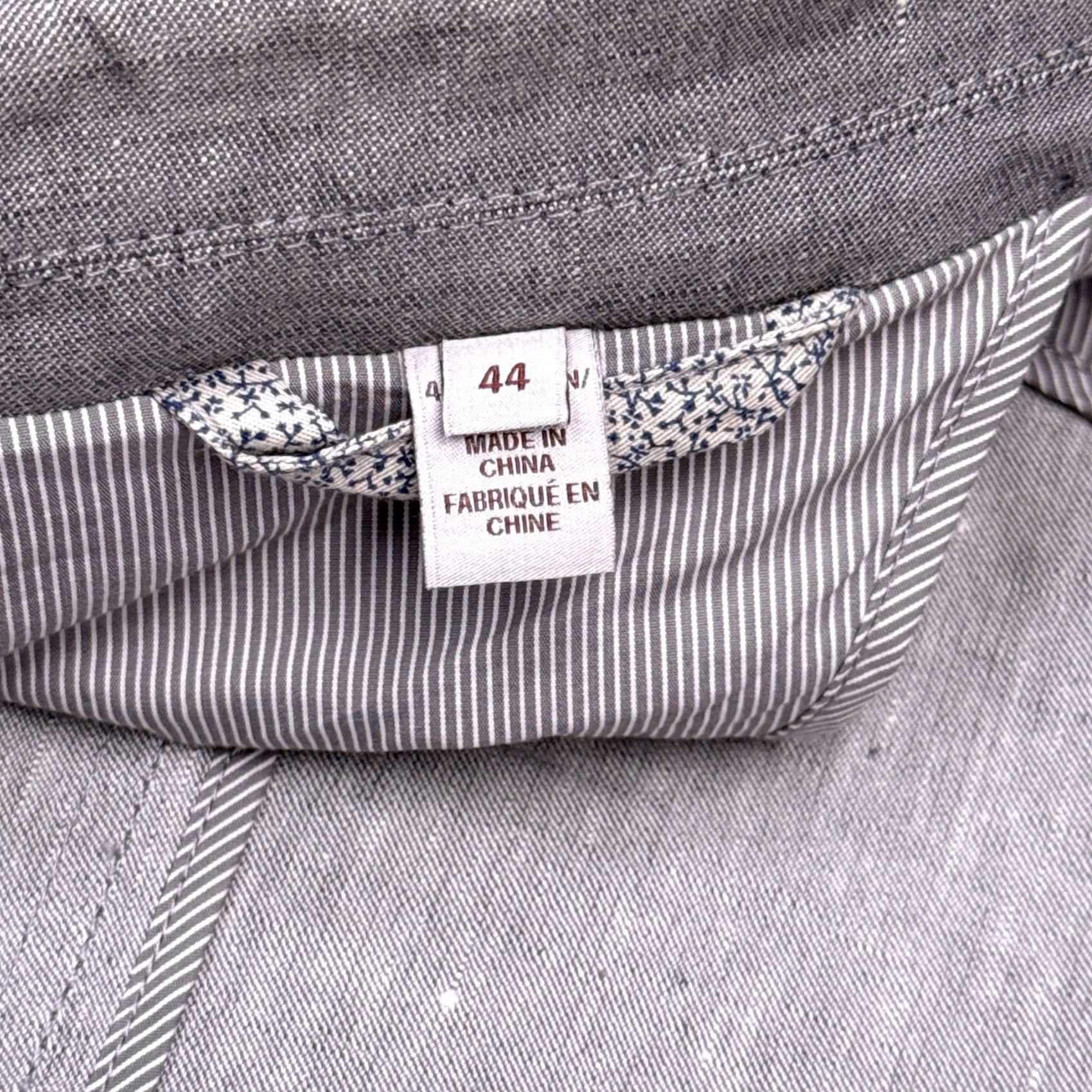 Vintage Hickey Freeman Linen Sport Coat 44 Gray Blazer Men Regular Two-Button Knit Pattern Solid Vintage No Size 44R - 7 Thumbnail