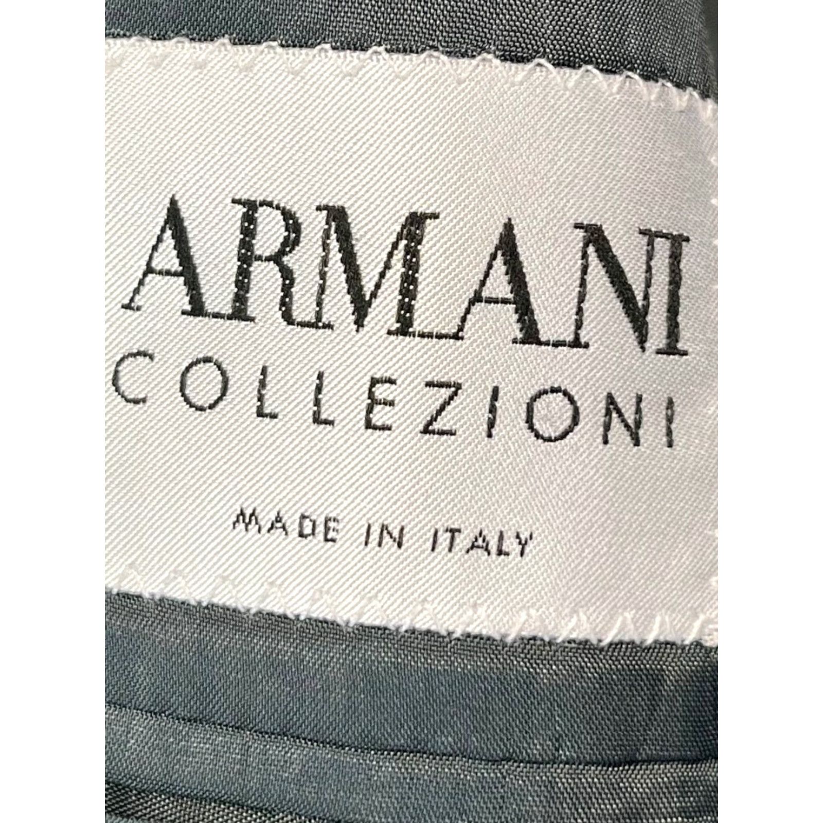 Armani Armani Collezioni Sport Coat Jacket 52R Gray Wool Mens Blazer Notch Lapel 3-Button Ventless Made in Italy Regular Size Size 52R - 6 Thumbnail
