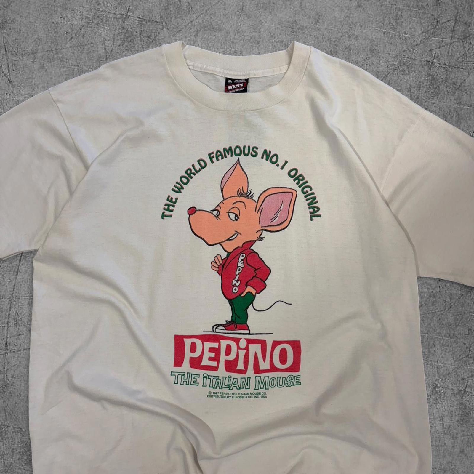 Vintage 1987 Pepino The Italian Mouse Tee Size US XL / EU 56 / 4 - 3 Thumbnail