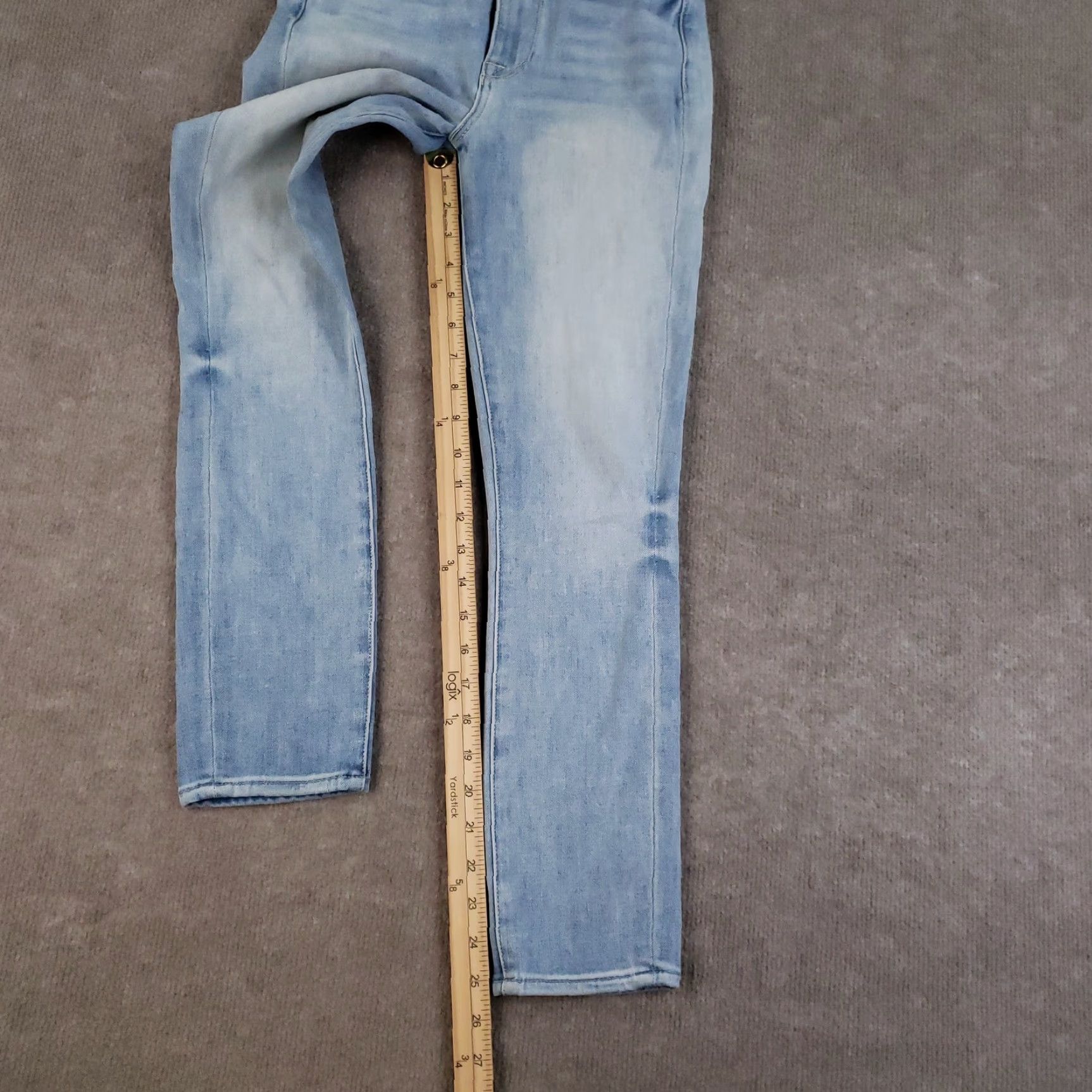 7 For All Mankind 7 For All Mankind Jeans Womens 24 Light Blue High Waist Cropped Skinny Denim Size 42" / US 20 - 2 Thumbnail