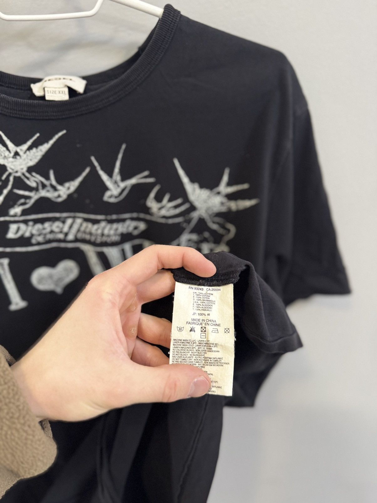 Diesel Y2K Diesel bird archival affliction distressed style shirt Size US XL / EU 56 / 4 - 4 Thumbnail