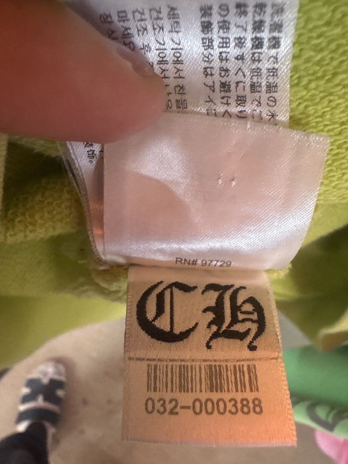 Chrome Hearts Matty Boy Link Hoodie 'Lime Green' Size US M / EU 48-50 / 2 - 6 Thumbnail