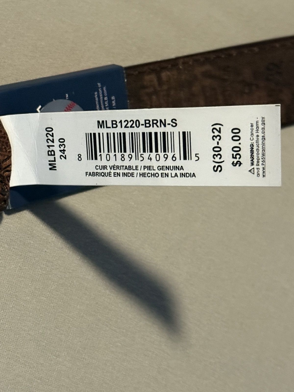 MLB MLB Los Angeles LA Dodgers Leather Engraved Belt Brand New Size 30 - 8 Thumbnail