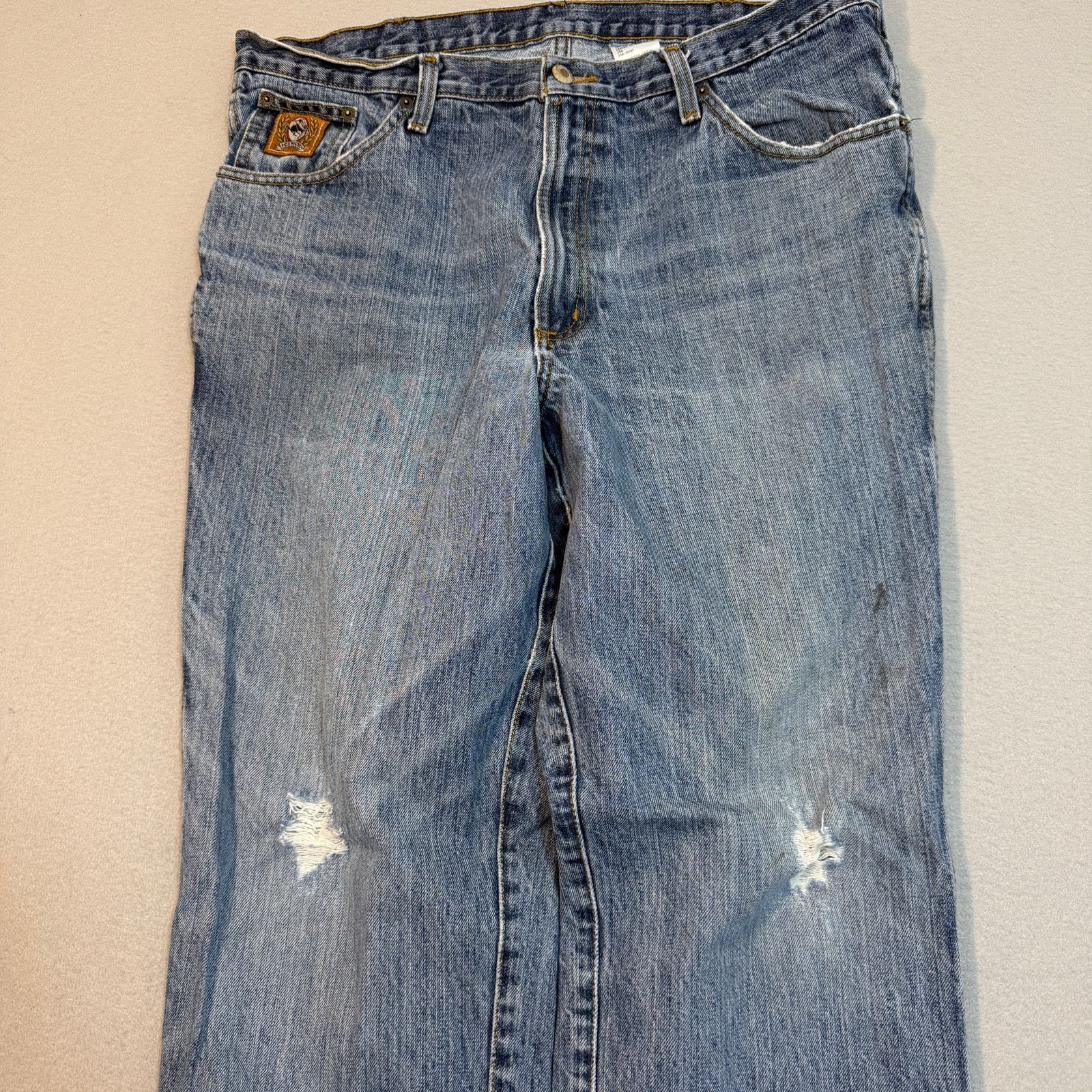 CINCH Cinch Bronze Label Jeans Men's 38x32 Blue Faded Denim Size US 38 / EU 54 - 3 Thumbnail