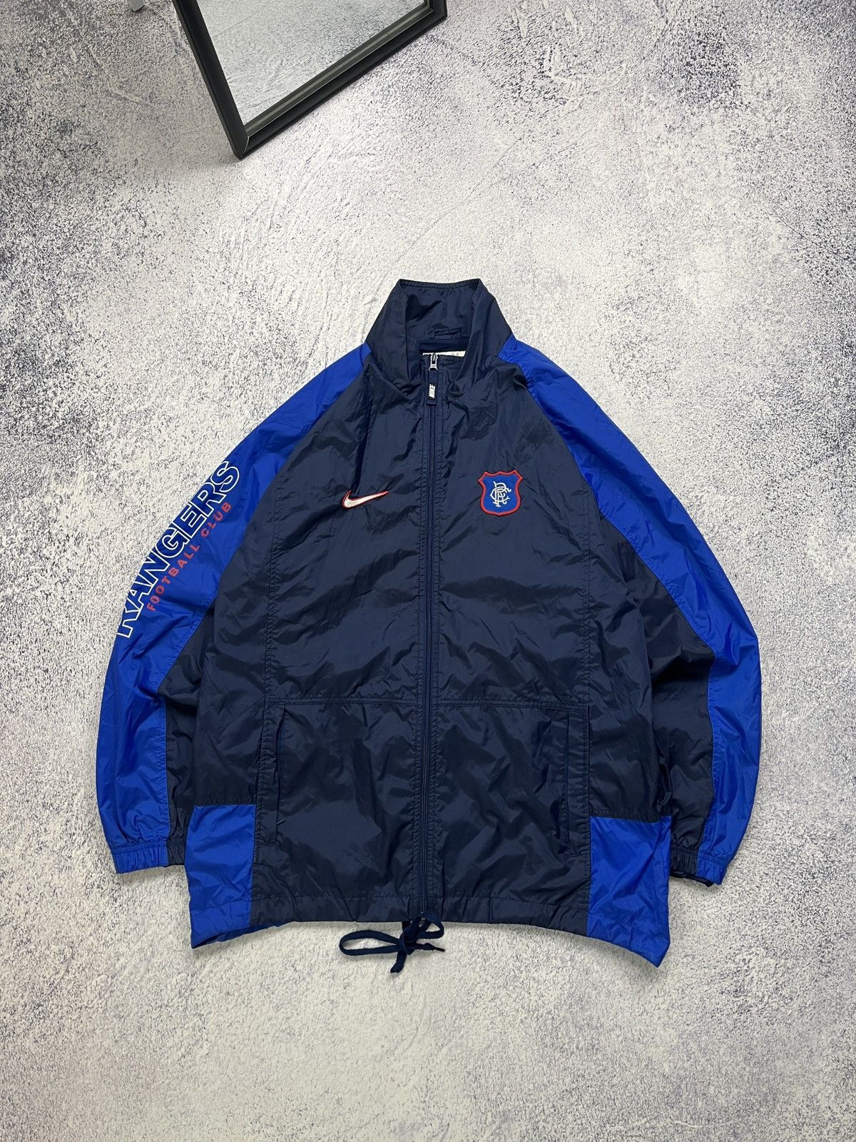 Nike × Vintage Rare🔥 Nike Glasgow Rangers Vintage Windbreaker Jacket 90’s Size US L / EU 52-54 / 3 - 1 Thumbnail