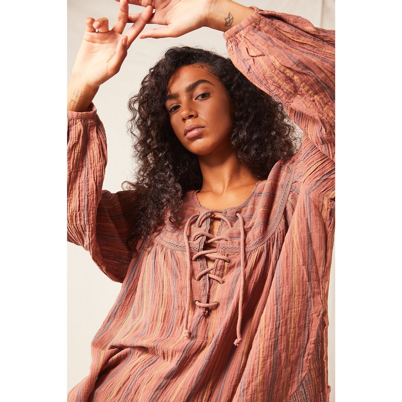 Anthropologie Free People Desert Stripe Tangiers Top ONE TEASPOON $158 S Size S / US 4 / IT 40 - 1 Thumbnail