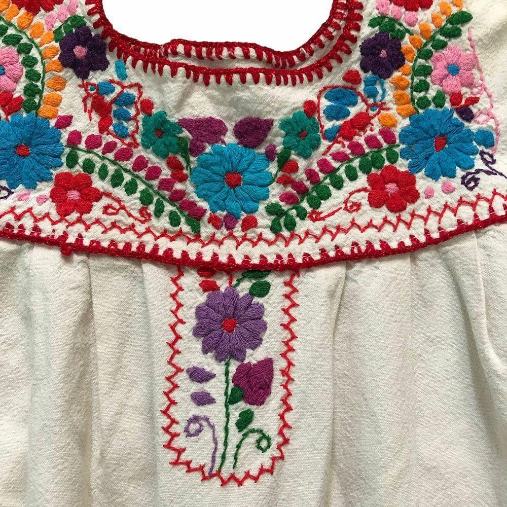Designer Pre Owned Embroidered White Hand Made Blouse S Size S / US 4 / IT 40 - 2 Thumbnail