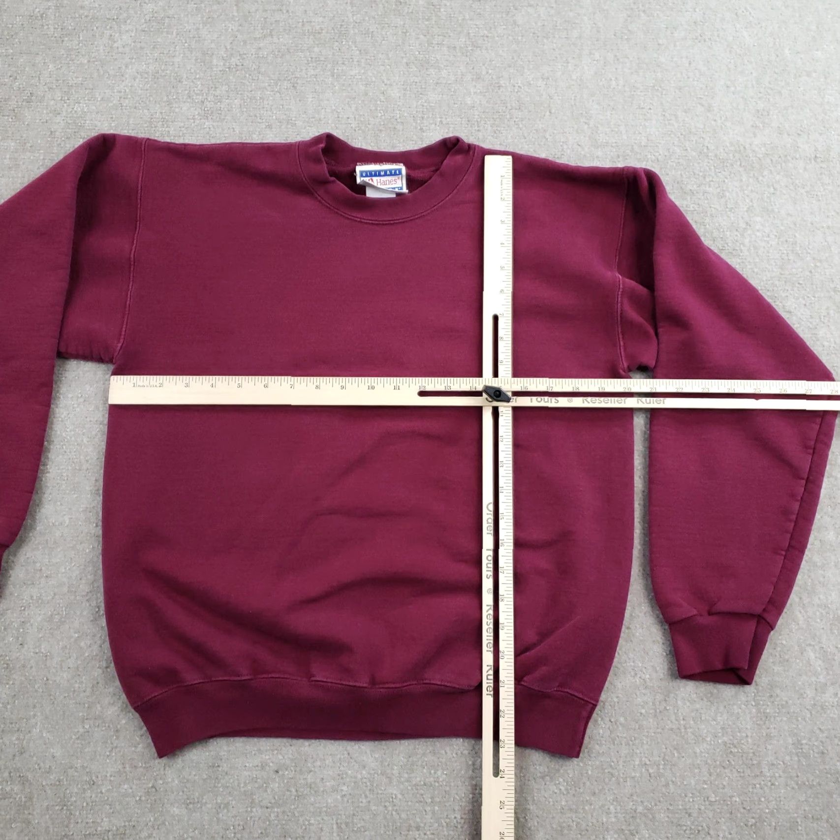 Hanes VINTAGE Hanes Sweatshirt Mens M Red Pullover Crewneck Fleece Heavyweight Cotton Polyester PrintPro Y2K Size US M / EU 48-50 / 2 - 2 Thumbnail