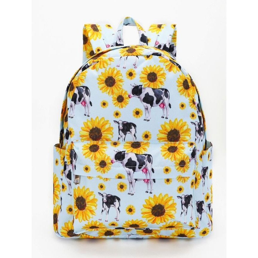 Other Cows and Sunflowers Yellow Flower Girls Backpack Size ONE SIZE - 2 Thumbnail
