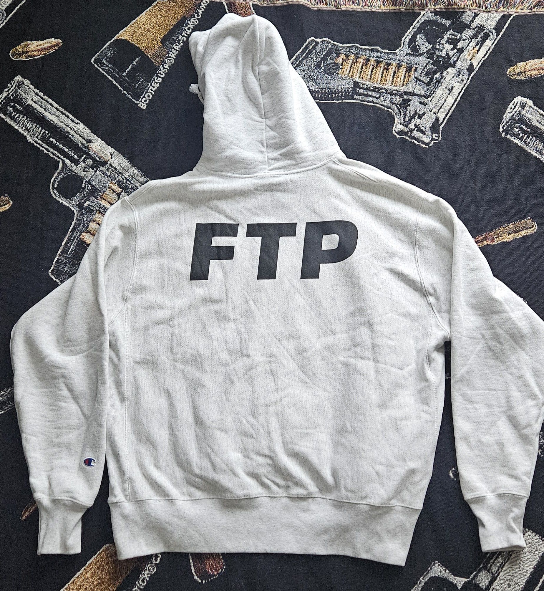 Fuck The Population Ftp champion reverse weave logo hoodie Size US XL / EU 56 / 4 - 3 Thumbnail
