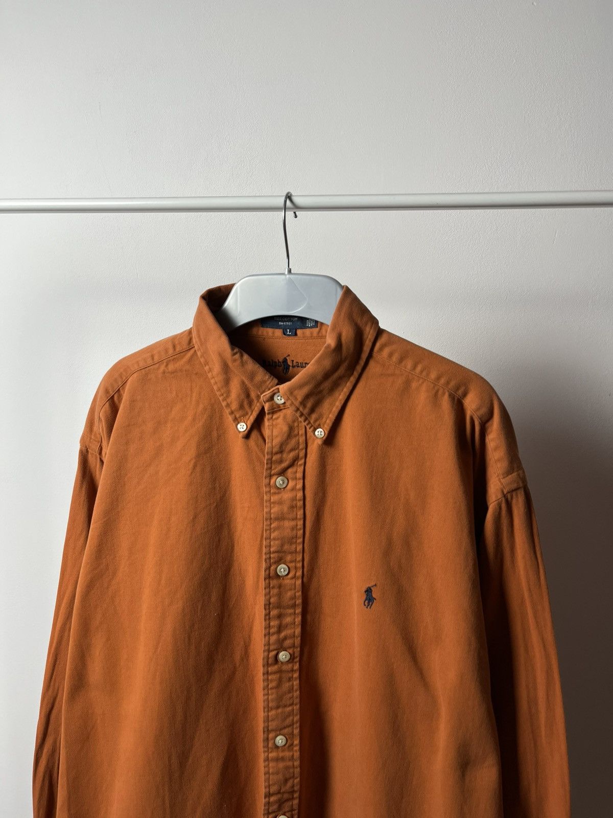 Polo Ralph Lauren × Vintage Ralph Lauren Blake Button Down Shirt Orange Cotton Size L Size US L / EU 52-54 / 3 - 2 Thumbnail