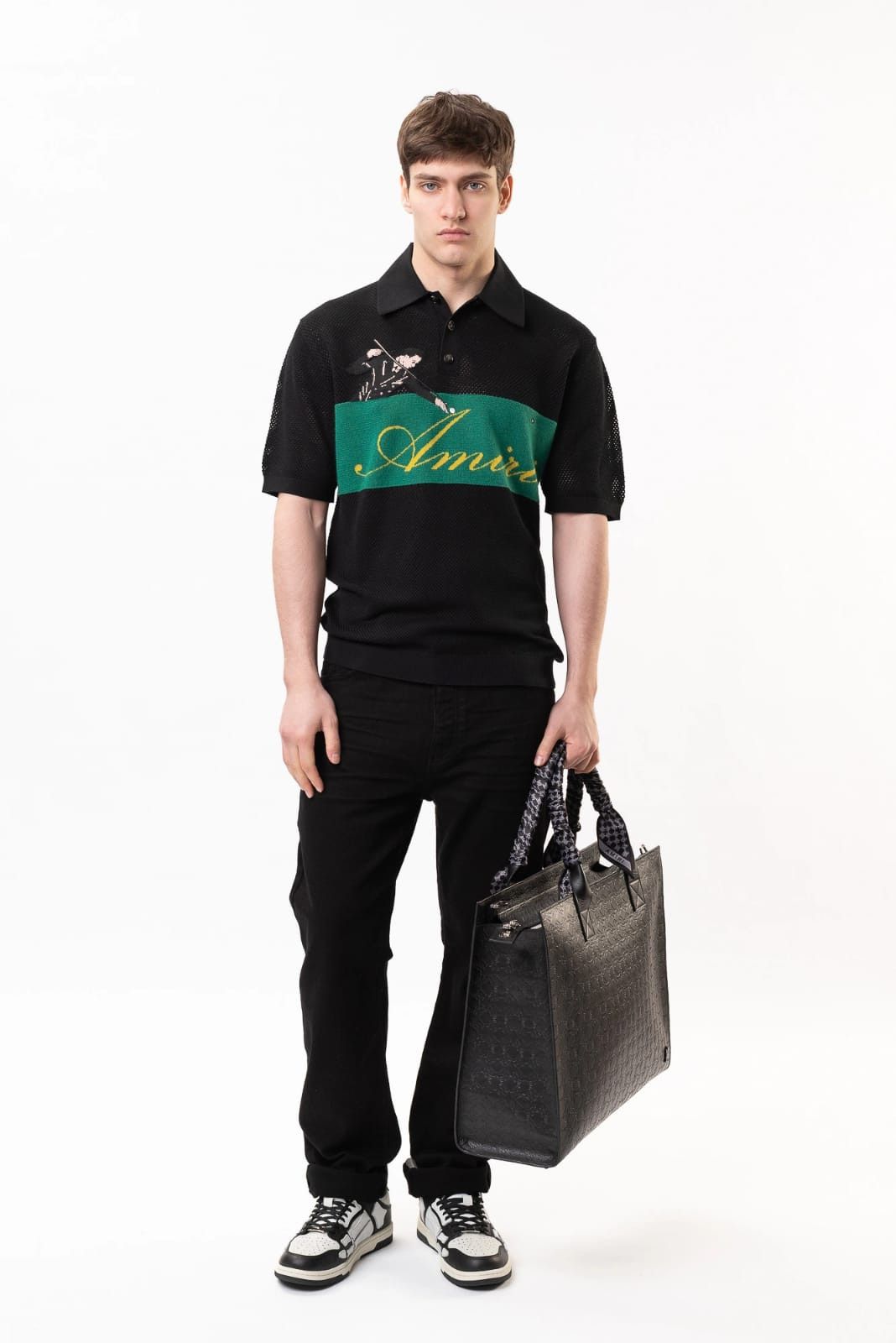 Amiri o1s1wg110326 Billiards Polo Shirt in Multicolor Size US XL / EU 56 / 4 - 3 Thumbnail
