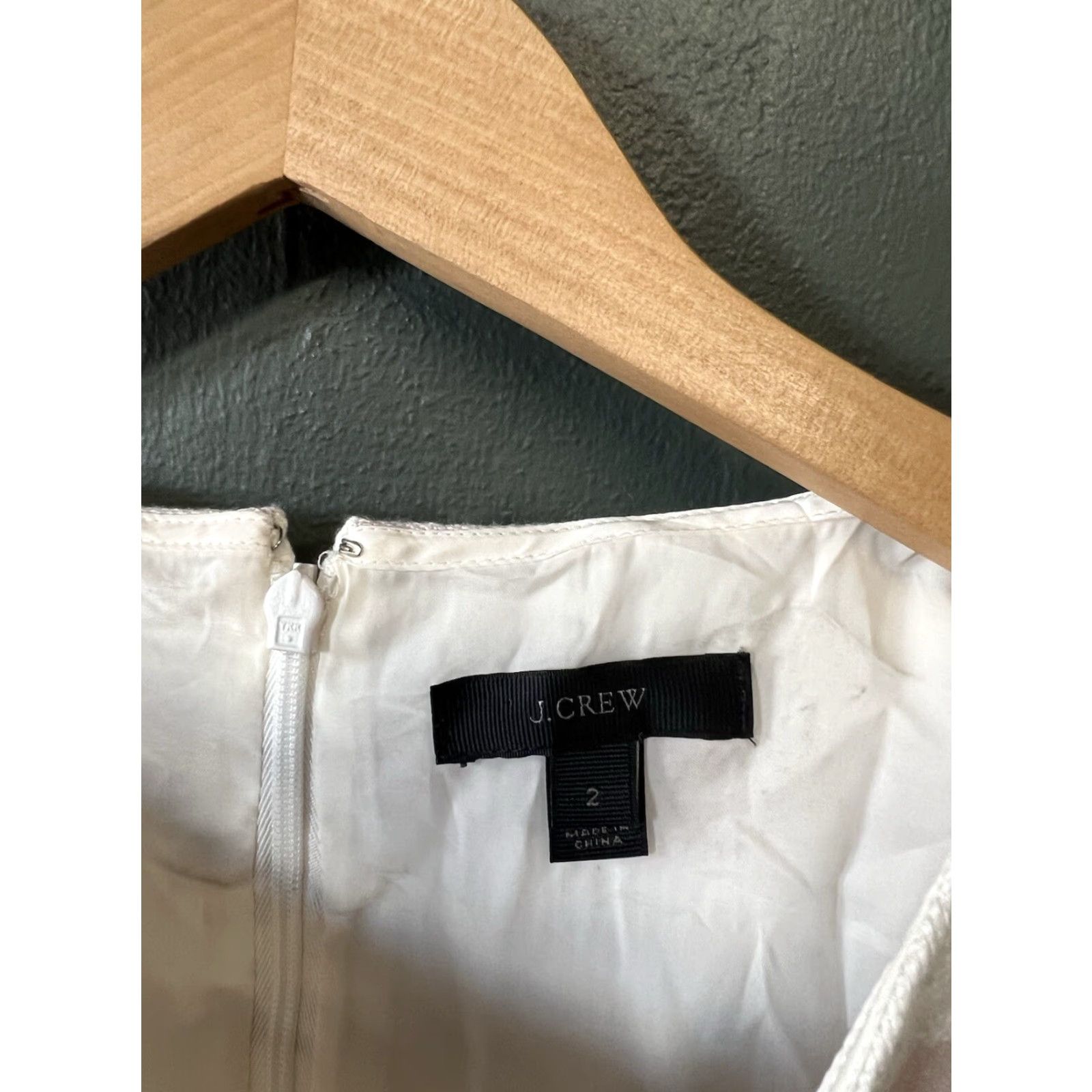 J.Crew J.Crew Womens Shirt Dress Short Sleeve Striped White 2 Knee Length Women Size XS / US 0-2 / IT 36-38 - 3 Thumbnail