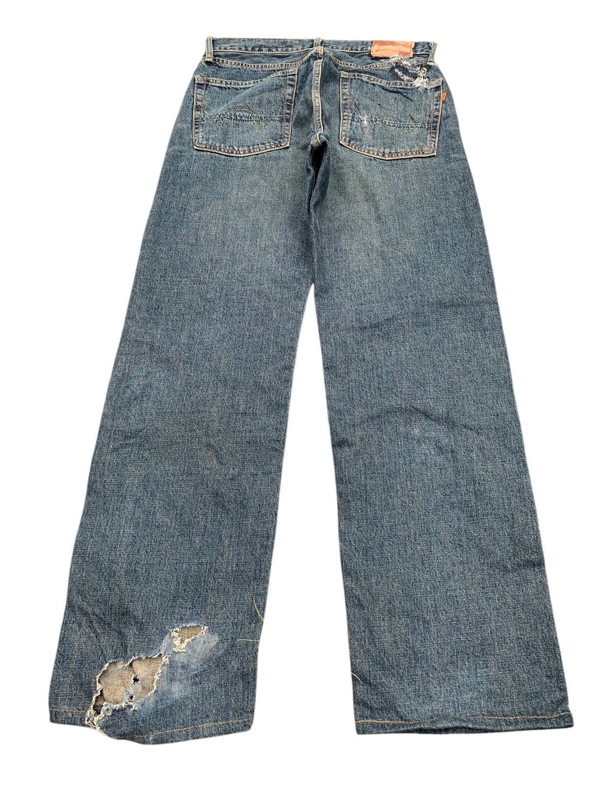 Kapital VINTAGE EDWIN 505 SELVEDGE BAGGY RUSTY DISTRESSED DENIM Size US 32 / EU 48 - 4 Thumbnail